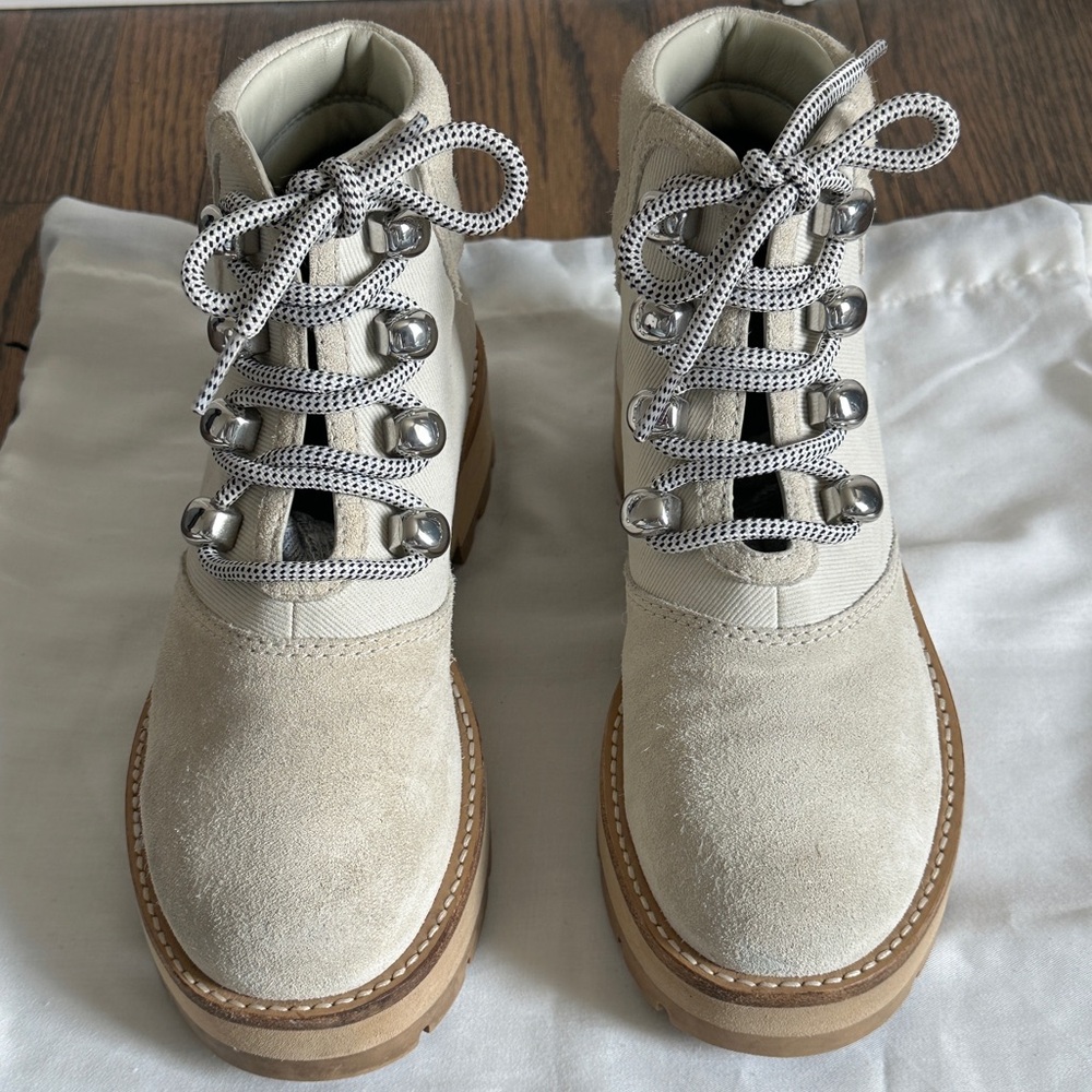 3.1 Phillip Lim Dylan Canvas Lace-Up Hiking Boot, size 37